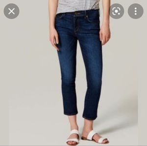 Loft Denim Curvy Kick Crop jeans, size 10